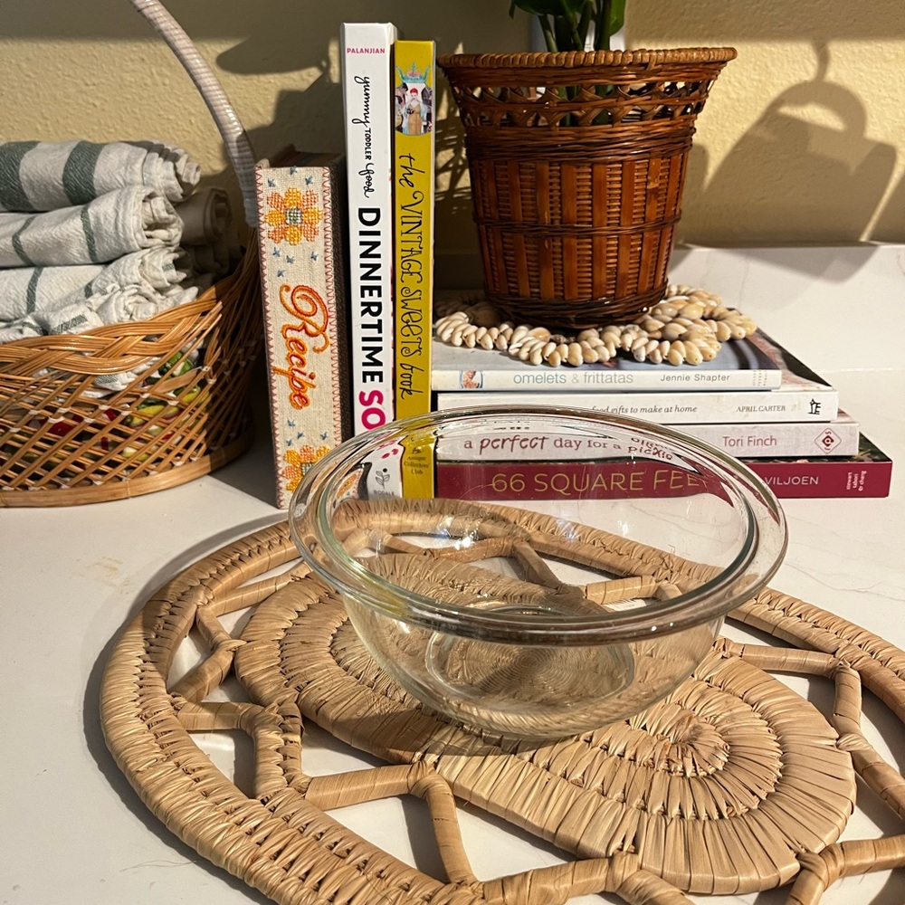 Vintage Pyrex Small Clear Glass Mixing Bowl